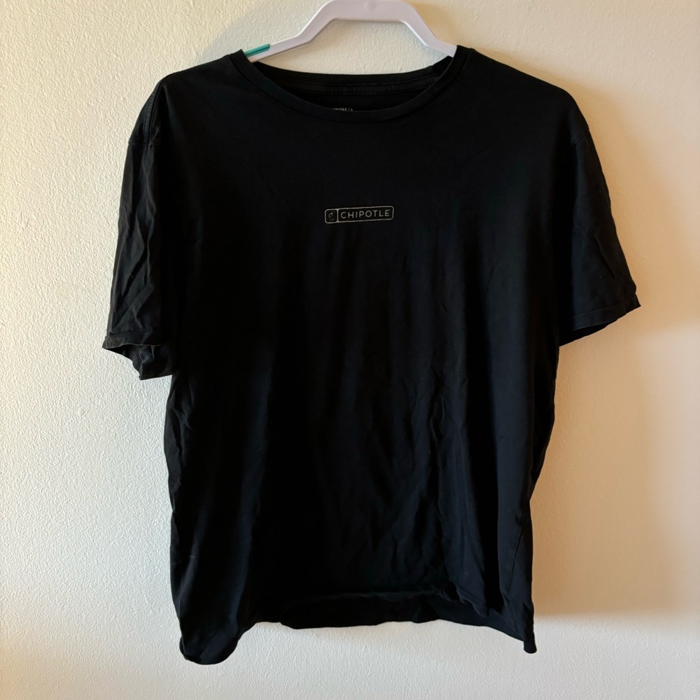 Chipotle Keeping it Real Black Short Sleeve T-Shirt Tee L